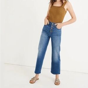 Madewell wide leg crop jeans